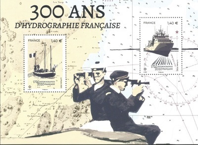 F5398 - Philatelie 50 - feuillet de timbres de France N° F5398 de 2020, service hydrographique et océanographique de la marine