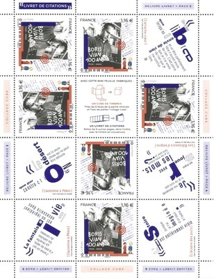 F5406 - Philatelie 50 - feuillet de timbres de France N° F5406 de 2020, Boris Vian