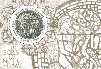 F5487 - Philatelie 50 - feuillet de timbres de France N° F5487 de 2021, Trésors de Notre-Dame