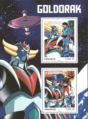 F5526 - Philatelie 50 - feuillet de timbres de France N° F5526 de 2021, Dessin animé, Goldorak.