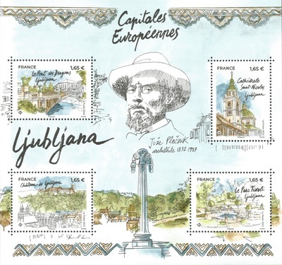 F5569 - Philatelie 50 - feuillet de timbres de France N° 5569 de 2022 - Capitales Européennes