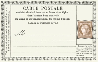 F5583 - Philatelie 50 - feuillet de timbres de France N° 5583 de 2022 - La carte postale en France