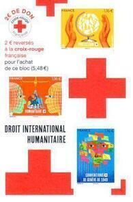 RFF5629- Feuillet de timbres de France Croix Rouge 2022-Protection-Humanitaire- conventions de Genève 1949