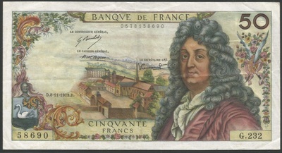 F64/25/SUP/N°58690 - Philatélie 50 - Billet de 50 Francs Racine 1973 SUP