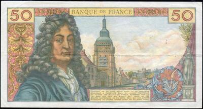 F64/50FRACINE, Billet de France 50 Francs Racine 1974