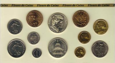 FC 1984-3 - Philatélie - pièces de monnaies françaises - série Fleurs de Coins