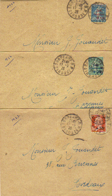 Lettres246-248 - Philatelie -lettres de France - timbres de France de collection