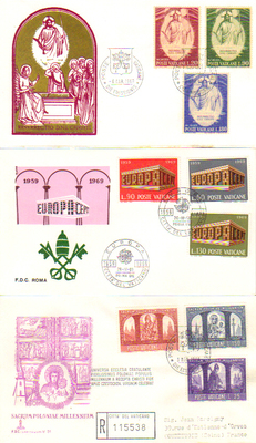 FDC Vatican 4 - Philatelie - enveloppes 1er jour du Vatican - timbres de collection du Vatican