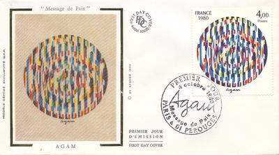 FDCRF2113 - Philatélie - Enveloppe 1er jour de France oeuvre de Agam - Enveloppes 1er jour de collection