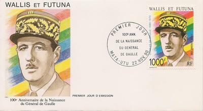 FDCwallisDeGaullePA169 - Philatélie - Enveloppe 1er jour de wallis et futuna général de gaulle - Enveloppes 1er jour de collection