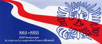 Emission commune - timbres de France et d'Allemagne - Philatélie 50 - 1988