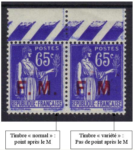 FM8a-2 - Philatelie - timbre de France Franchise Militaire avec variété
