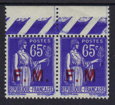 FM8a - Philatelie - timbre de France Franchise Militaire avec variété