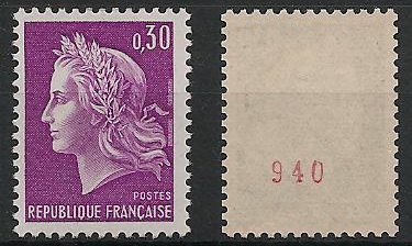 FR1536b - Philatélie - Timbre de France N° 1536b du catalogue Yvert et Tellier numéro rouge - Timbres de collection