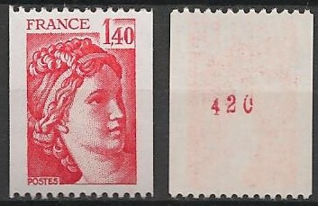 FR2104a - Philatélie - Timbre de France N° 2104a du catalogue Yvert et Tellier numéro rouge - Timbres de collection