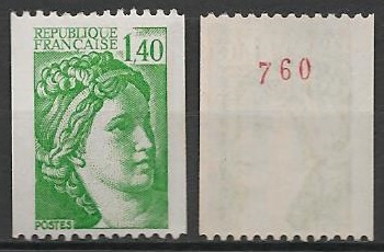 FR2157a - Philatélie - Timbre de France N° 2157a du catalogue Yvert et Tellier numéro rouge - Timbres de collection