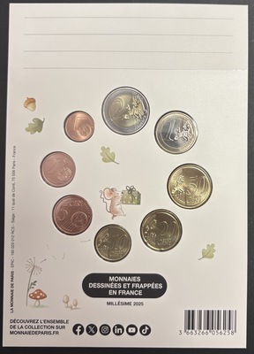 €FRA2025FDC, Philatélie 50, Mes premières pièces de monnaies, Euros FDC 2025