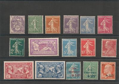 FRC1927 - Philatélie - Année complète de timbres de France année 1927 - Timbres de collection