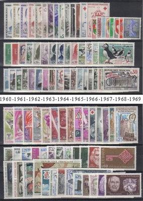 FRC1960-1969 - Philatélie 50 - années complètes de timbres de France - timbres de France de collection