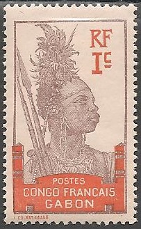 GAB33 - Philatelie - Timbre du Gabon N° Yvert et Tellier 33 - Timbres de colonies françaises - Timbres de collection