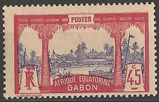 GAB60 - Philatelie - Timbre du Gabon N° Yvert et Tellier 60 - Timbres de colonies françaises - Timbres de collection