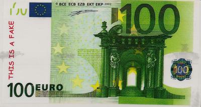Gomme100€ - Philatélie - Gomme billet de 100 euros - Objets de collection