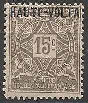 H-VTAX3 - Philatélie - Timbre taxe de Haute-Volta N° Yvert et Tellier 3 - Timbres de colonies françaises