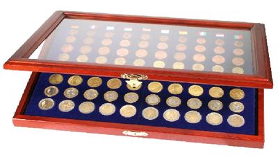 ID5888-5906 - Philatélie 50 - vitrine numismatique de marque SAFE pour pièces de monnaies de collection