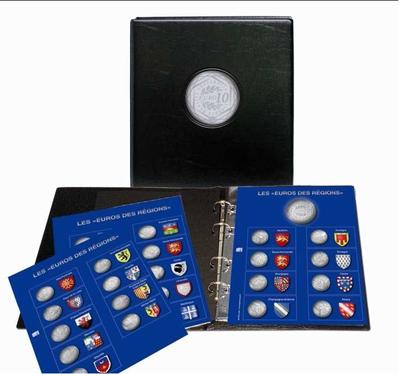 ID7406 - Philatélie 50 - matériel numismatique - classeur pour pièces de monnaies de 10 € des régions de France - marque SAFE
