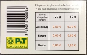 C1576luxembourgter - Timbre du Luxembourg carnet N° 1576 - Timbres de collection