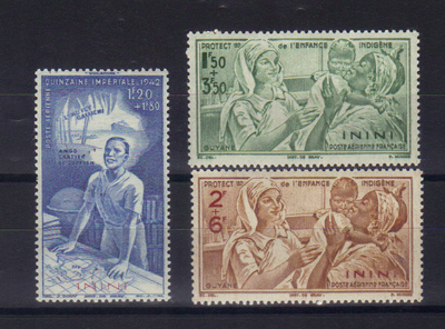 Inini PA 1-3 - Philatelie - timbres d'Inini - colonies françaises avant indépendance
