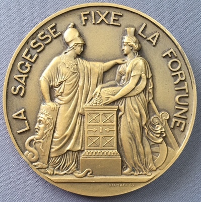 La sagesse - Philatélie 50 - Médaille La sagesse fixe la fortune