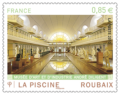 La Piscine de Roubaix - Philatélie 50 - timbre de France adhésif
