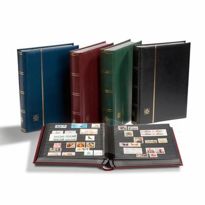 LE329277 - Philatélie - Classeur luxe leuchtturm avec étui 32 pages noires pour timbres - Timbres de collection