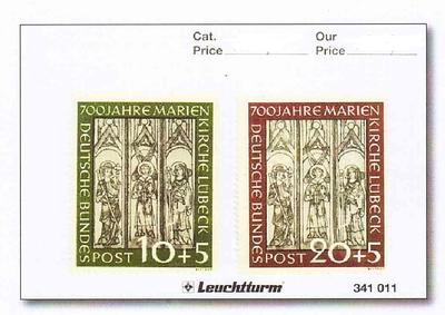 LE341010 - Philatélie - carte de rangement de marque Leuchtturm pour timbres de collection