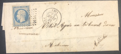 Lettre 1 - Philatelie - timbre de France Classique sur lettre