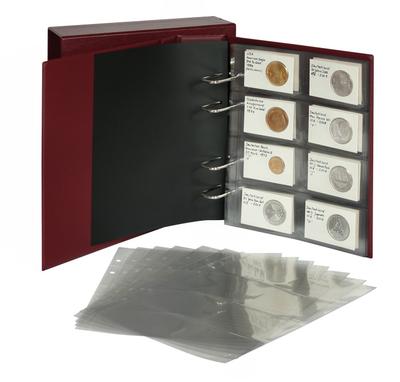 LI1302 RC - Philatélie 50 - reliure pour étuis numismatiques REBECK pour pièces de monnaies de collection - matériel numismatique