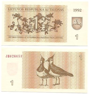Lituanie - Pick 39 - Billet de collection de la Banque de Lituanie - Billetophilie