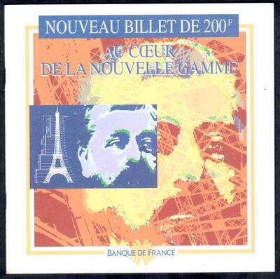 Livret 200 F - Philatelie - billet de banque de France 200 Francs