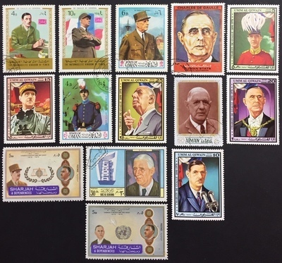 Lot14TE-GDG – Philatelie - Timbres sur le Général De Gaulle - Timbres de collection