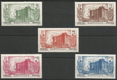 MAR170/174* - Philatélie 50 - série complète de 5 timbres de Martinique N° Yvert et Tellier 170 à 174