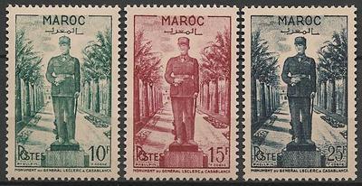 MAR299-301 - Philatélie - Timbres du Maroc N° Yvert et Tellier 299 à 301 - Timbres de colonies françaises avant indépendance - Timbres de collection