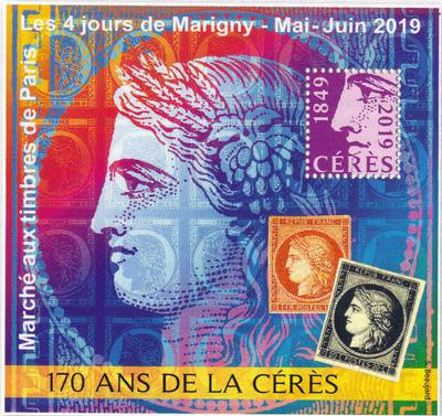Marigny 2019 - Philatelie - bloc timbres Marigny 2019