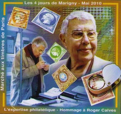 Bloc Marigny 2010-2 - Philatélie 50 - bloc hommage à Roger CALVES