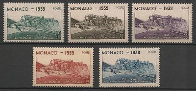 MON195-199 - Philatélie - Timbres de Monaco N° 195 à 199 du catalogue Yvert et Tellier neufs - Timbres de collection