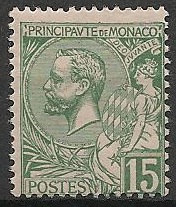 MON44 - Philatélie - Timbre de Monaco N° 44 du catalogue Yvert et Tellier neuf - Timbres de collection