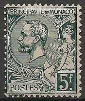MON47 - Philatélie - Timbre de Monaco N° 47 du catalogue Yvert et Tellier neuf - Timbres de collection
