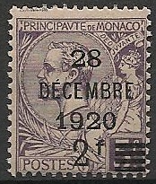 MON50 - Philatélie - Timbre de Monaco N° 50 du catalogue Yvert et Tellier neuf - Timbres de collection