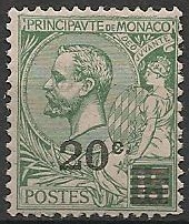 MON51 - Philatélie - Timbre de Monaco N° 51 du catalogue Yvert et Tellier neuf - Timbres de collection