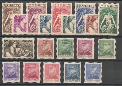 MONANNEE1941 - Philatelie - Année complète 1941 de timbres de Monaco - Timbres de Monaco